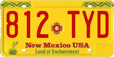 NM license plate 812TYD