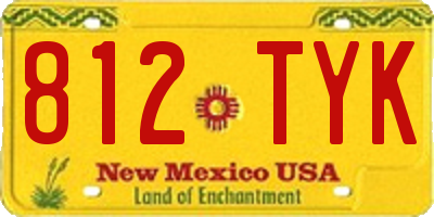 NM license plate 812TYK