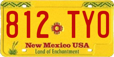 NM license plate 812TYO