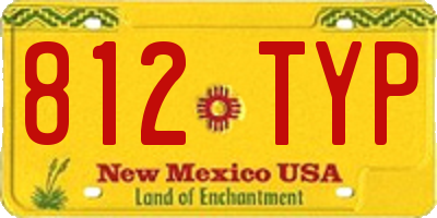 NM license plate 812TYP