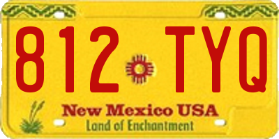NM license plate 812TYQ