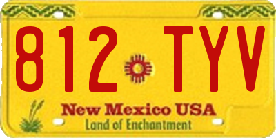 NM license plate 812TYV