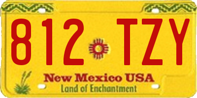 NM license plate 812TZY