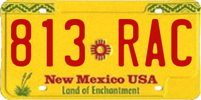 NM license plate 813RAC