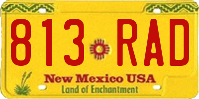 NM license plate 813RAD