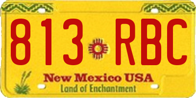 NM license plate 813RBC