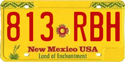 NM license plate 813RBH