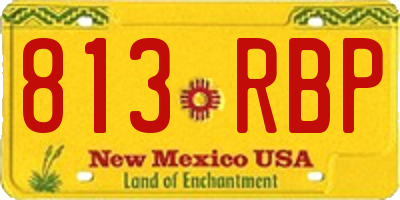 NM license plate 813RBP