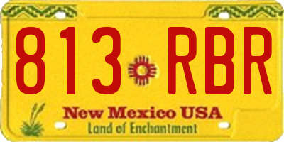 NM license plate 813RBR