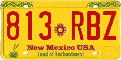 NM license plate 813RBZ
