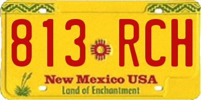 NM license plate 813RCH
