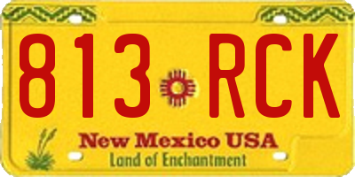NM license plate 813RCK