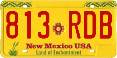 NM license plate 813RDB