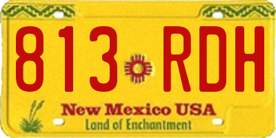 NM license plate 813RDH