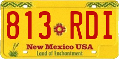 NM license plate 813RDI