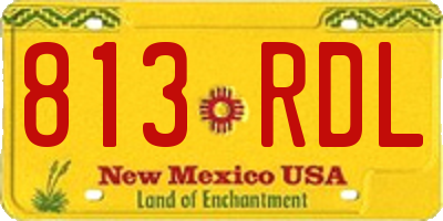 NM license plate 813RDL