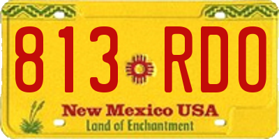 NM license plate 813RDO