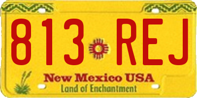 NM license plate 813REJ