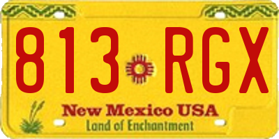 NM license plate 813RGX