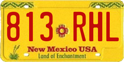 NM license plate 813RHL