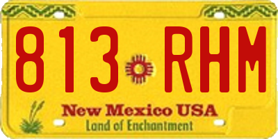 NM license plate 813RHM