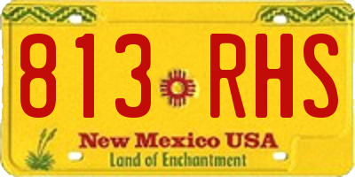 NM license plate 813RHS