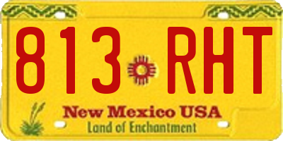 NM license plate 813RHT