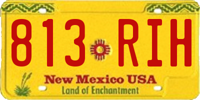 NM license plate 813RIH