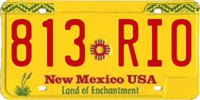 NM license plate 813RIO