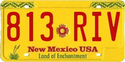 NM license plate 813RIV