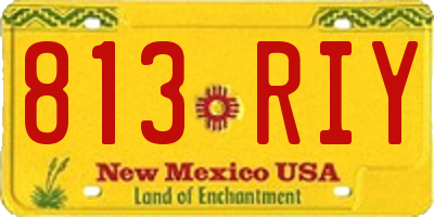 NM license plate 813RIY