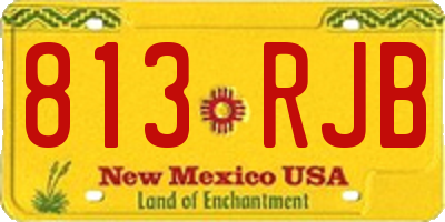NM license plate 813RJB