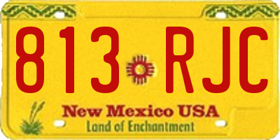 NM license plate 813RJC
