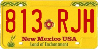 NM license plate 813RJH