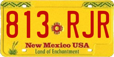 NM license plate 813RJR