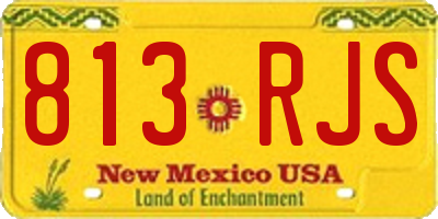 NM license plate 813RJS