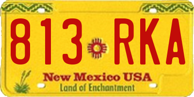 NM license plate 813RKA