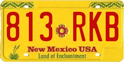 NM license plate 813RKB