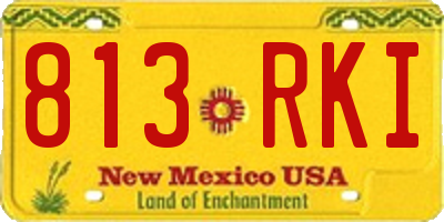 NM license plate 813RKI