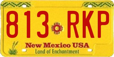 NM license plate 813RKP