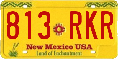 NM license plate 813RKR