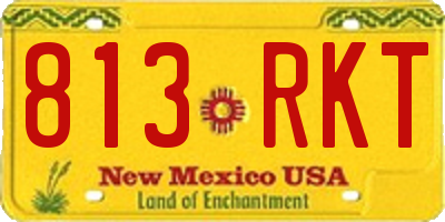 NM license plate 813RKT