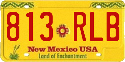 NM license plate 813RLB