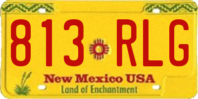 NM license plate 813RLG