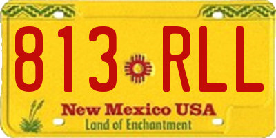 NM license plate 813RLL