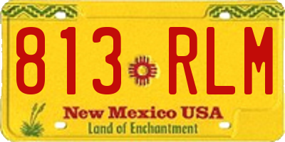 NM license plate 813RLM