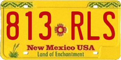 NM license plate 813RLS