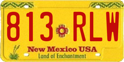 NM license plate 813RLW