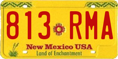 NM license plate 813RMA