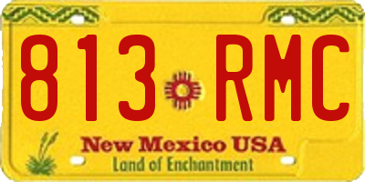 NM license plate 813RMC